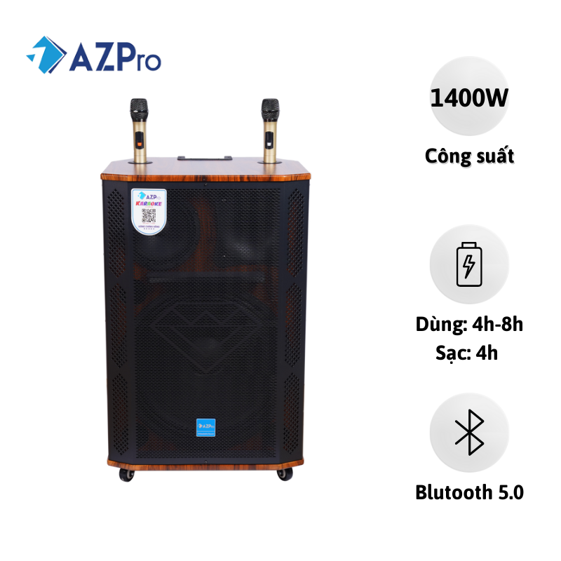Loa Kéo KARAOKE AZ-2806A Bas 50 (3 ĐT) - Hàng Nhập Khẩu - Ảnh 1