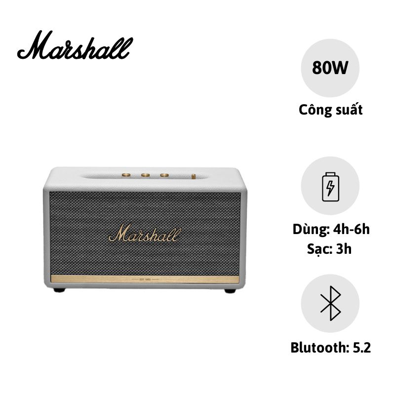 LOA MARSHALL STANMORE II - MÀU TRẮNG - Ảnh 1