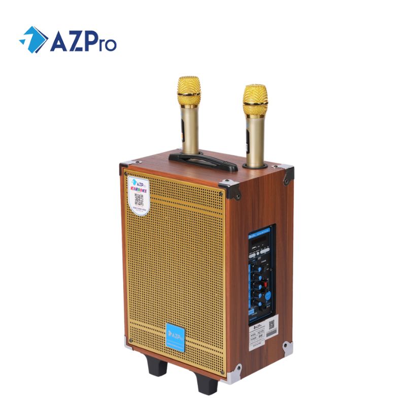 Loa Kéo AZ-V9 (02 Mic) Vàng Bas 20 - Ảnh 2
